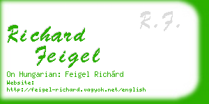 richard feigel business card